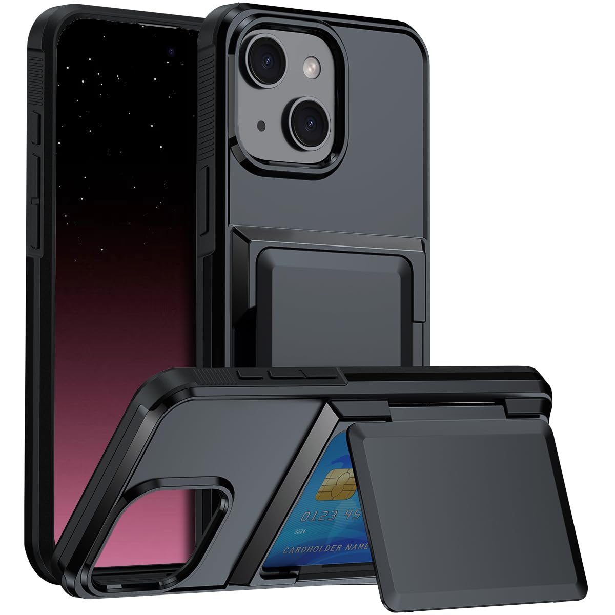 iPhone 14 用 ケース 薄型 軽量 カードケース 3枚 Amazon.co.jp: KeKeYou iPhone 14 用 ケース カード収納 3枚ICカード